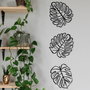 Wallity Tropical Escultura de pared metálica negra